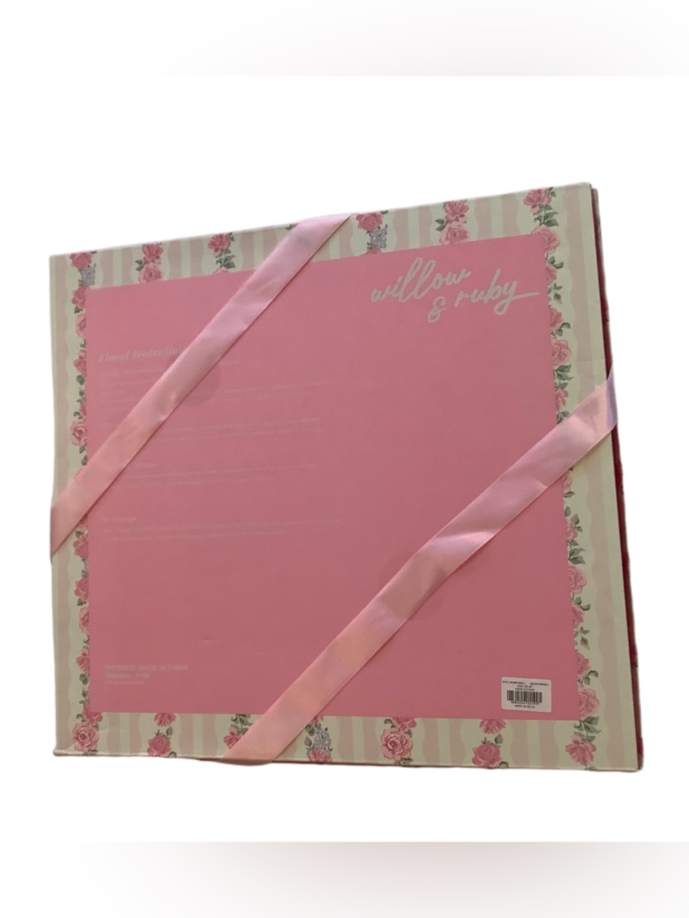 Willow & Ruby Pink Floral Tumbler Straw & Notebook Gift Set New - Picture 3 of 5
